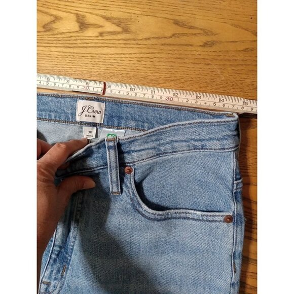 J.Crew Jeans Womens 30 BLUE SKINNY FLARE FLARED Preowned Summer Work Used Winter - Picture 6 of 8